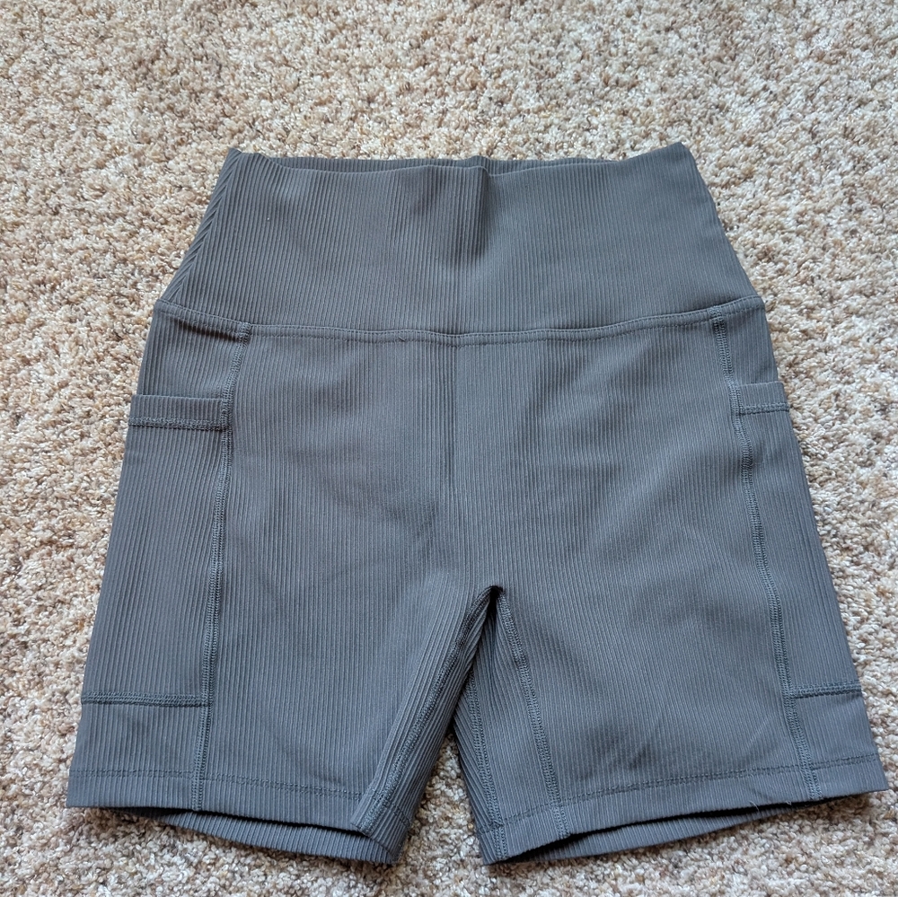Born Primitive Grey Ribbed Shorts